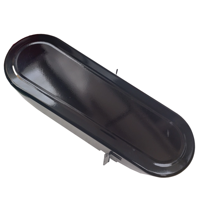 Order a Complete direct replacement black drive belt cover housing (Part 46) for the Titan Pro 15HP and 7HP petrol wood chippers. Comes ready to bolt straight on to protect your belts from flying debris.